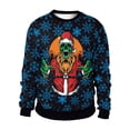thumbnail image 1 of Sudadera de calavera de Papá Noel para hombres y mujeres, jersey de cuello redondo, Top de gran tamaño, estampado 3D, ropa de calle Hip Hop, ropa de Halloween y Navidad, 1 of 4