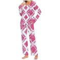 thumbnail image 2 of RKSTN Ensembles de Pyjama pour Femmes Dégradé Imprimé Haut Décontracté Pantalon Ensemble de Pyjama Doux Confortable, 2 of 5