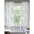 thumbnail image 2 of Green Grey Botanical Sheer Curtains 63 Inch Length 2 Panels Set Window Treatments, Spring Floral Summer Farmhouse Rod Pocket Semi Curtains for Living Room/Bedroom/Kitchen Décor, 104"W x 63"L, 2 of 7