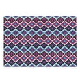 thumbnail image 1 of Navy and Blush Cutting Board, Geometrical Diamond Line Pattern Retro Nostalgic Psychedelic Design, Decorative Tempered Glass Cutting and Serving Board, Large Size, Magenta Purple Blue, by Ambesonne, 1 of 1