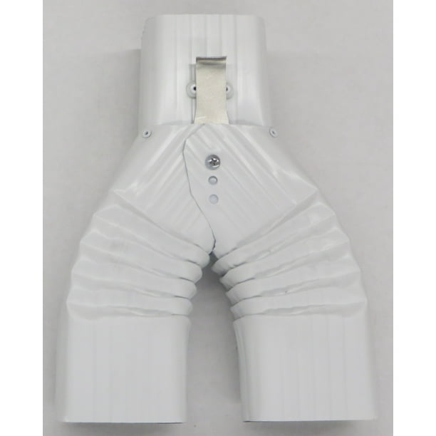 Basic Downspout Diverter for Rain Barrels (3X4, High Gloss White