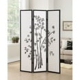 thumbnail image 4 of Roundhill Furniture 3-Panel Oriental Shoji Screen/Room Divider in Black, 4 of 4