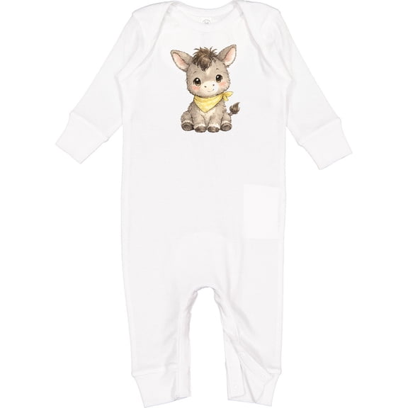 Inktastic Cute Baby Donkey Baby Romper Coveralls