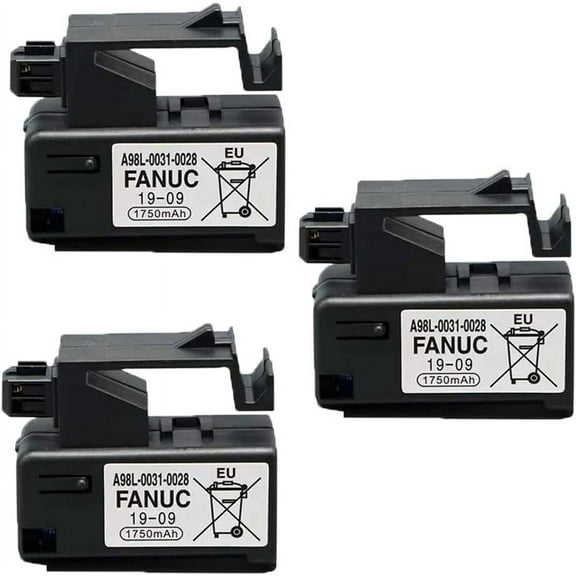 3PCS 1750mAh 3V PLC Battery for FANUC A98L-0031-0028 A02B-0323-K102 CNC Machine Controler