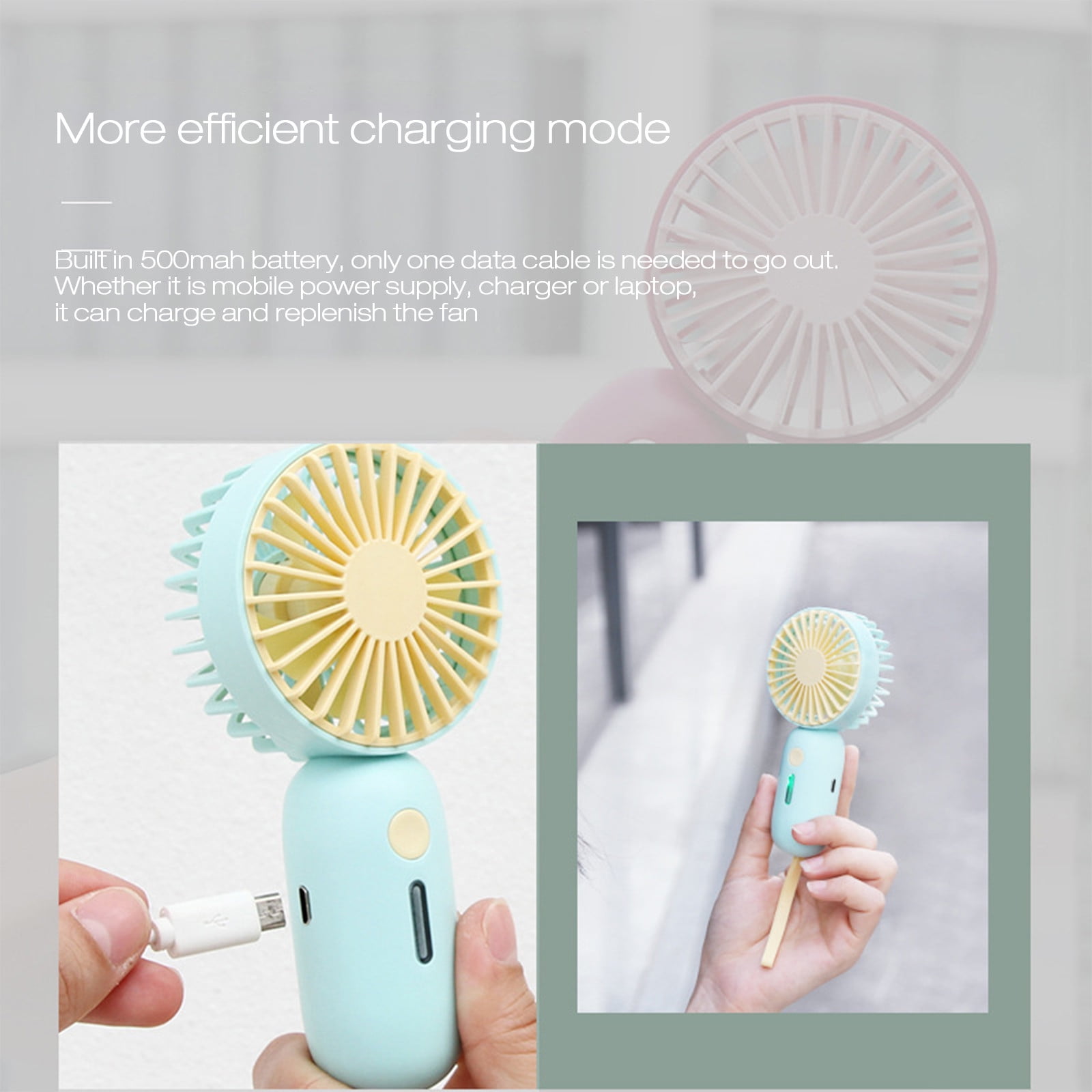 Stijggn Mini Fan Handheld, Cooling Wind Pro 3 Speed Settings Small and Powerful Up to 12 Working Fan Wagon Crib Bike Kitchen Treadmill Gift for Women/Men K*ids
