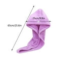 thumbnail image 2 of Home Savings! Anckoeil Coral Velvet Thickening Soft Absorbent Shower Cap Dry Hair Towel Hat Wrapped Towel Bathing Cap Beauty Salon Gift Pure Colour, 2 of 4