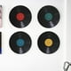 thumbnail image 1 of FENGGUIQU 16Ud Adhesivos De Pared En Vinilo Negro Con De Discos Para Ambientes Retro, 1 of 7