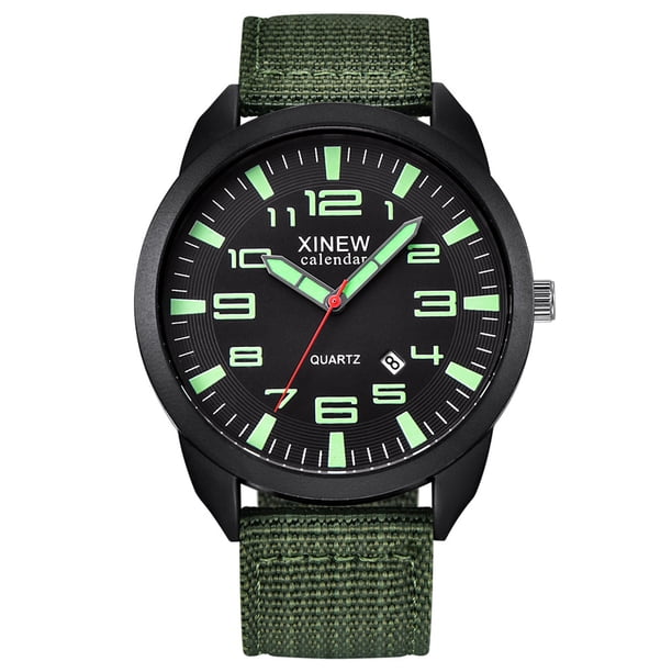 Reloj de cuarzo para hombre, relojes para hombre XINEW Outdoor Mens Date Stainless Steel Military Sports Analog Quartz Wrist Watch reloj para hombre