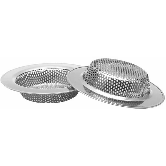 Sink Strainer, Basket Stainless Steel Bathroom Sink, Utility, Slop, Kitchen and Lavatory Sink Drain Strainer Hair Catcher (2.75 inch, Stainless Steel Wide-Edge Low-density Mesh)