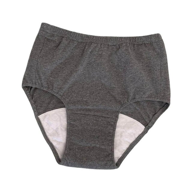 Langgg Soft Men Incontinence Underwear Urine for Sleeping Long Time Driving Adult Dark Grey 3L