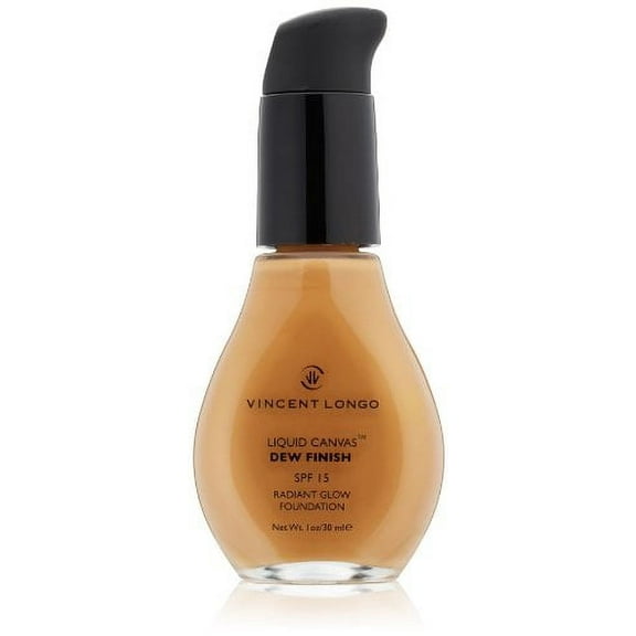 Vincent Longo Liquid Canvas Dew Finish Radiant Glow Foundation Waterproof Formula SPF 15, Golden Oriental #9, 1oz