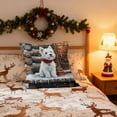thumbnail image 4 of HCBY Christmas Winter Maltese Decorative Throw Pillow Covers, Dog Terrier Decorative Throw Pillows, Snowflake Porch Outdoor Pillowcase, Sofa Couch Cushion Case Home Decor Gift, 4 of 6