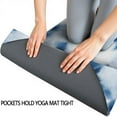 thumbnail image 3 of Blue White Tie Dye Mandala Pattern Hot Yoga Mat Towel Non Slip for Hot Yoga - Quick-Drying Yoga Mat Cover with 4 Corner Pockets with Travel Bag - Hot Yoga Towel Non Slip 70"x26", 3 of 6
