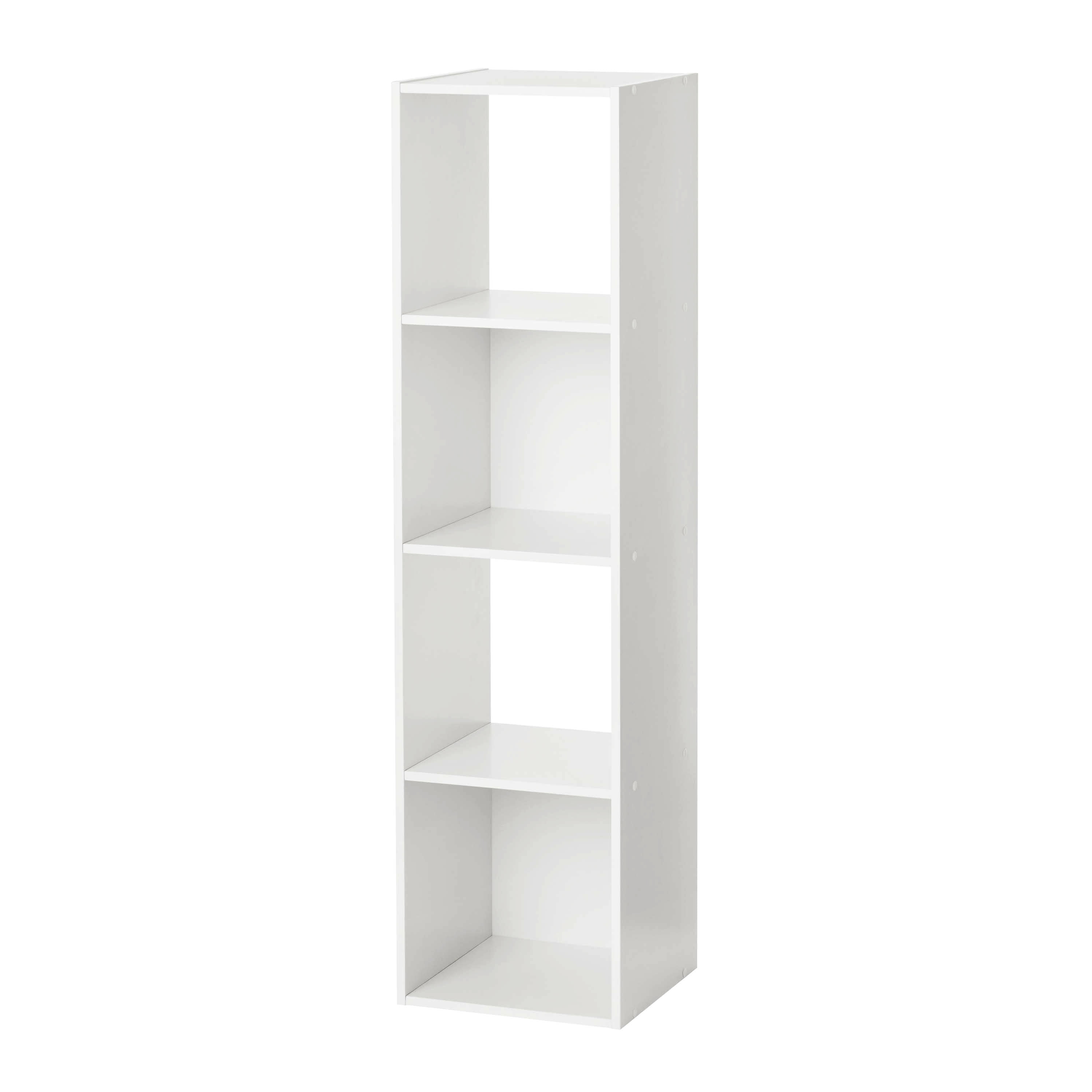 Mainstays 4 Cube Vertical Storage Organizer, White
