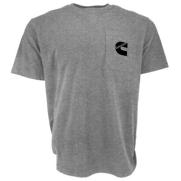 Cummins CMN4755 Mens Size XL Gray Cotton Pocket T-Shirt