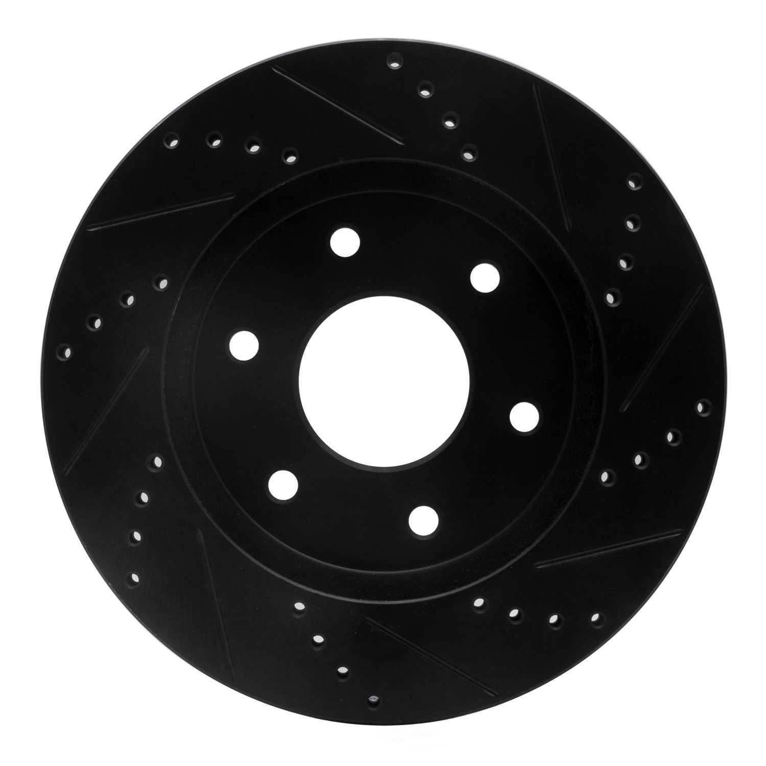 Dynamic Friction Company 633-67091L DFC Brake Rotor - Drilled And Slotted - Black