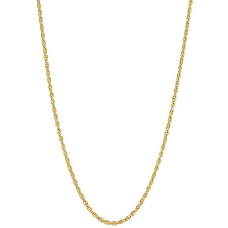 Pori Jewelers 18kt Gold-Plated Sterling Silver 2.5mm Rope Chain Men's Necklace, 20