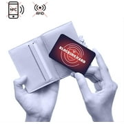 ScanAndBuyWall - 4 RFID/NFC Blocking Cards - NFC Contactless Cards and Passport Protection - One Card Protects Entire Wallet