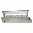 thumbnail image 6 of TECHTONGDA Electric Commercial Bain-marie Buffet Food Warmer Steam Table with Glass Guard 5-Pan 6" Deep Pan, 6 of 6