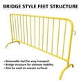 thumbnail image 5 of Garvee 7.5 ft Interlocking Steel Barricade, Powder-Coated Rust-Proof Crowd Control Fence w/ Removable Bridge Feet, Yellow, 5 of 6