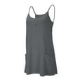 thumbnail image 3 of Gspmoly Short pour Femmes, Combinaison à Bretelles Unie pour Femmes, Short de Randonnée pour Femmes, Économies d'Été Liquidation Gris TTG, 3 of 8