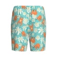 thumbnail image 4 of Rocae Cute Sloth on Floral Tree for Men's Soft Sleep Pajama Shorts, Waistband and Pockets, 4 of 9