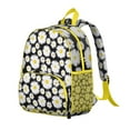 thumbnail image 3 of Retro Floral Students Backpack - Yellow Daisy Bloom and White Flower Design, Lightweight Water-Resistant Student School Bag for &, 3 of 6