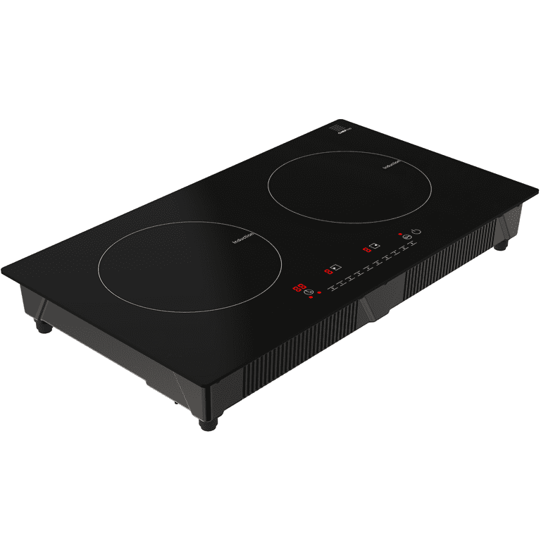  Cooksir 2 Burner Electric Cooktop - 24 Inch Built-in &  Countertop Electric Stove Top, 110V-120V Double Burner Ceramic Cooktop  Portable with Child Safety Lock, Timer, Sensor Touch Control, 110V Plug in