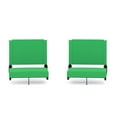 thumbnail image 2 of BizChair Set of 2 500 lb. Rated Lightweight Stadium Chair with Ultra-Padded Seat, Bright Green, 2 of 12