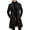 Black, variant on Mens Trench Outerwear tched Mens Long Trench Outerwear Fit Winter Pea Outerwear Single Breasted Business Overcoat Warm Soft Overcoat