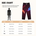 thumbnail image 2 of Cauagu Futuristic Red And Blue Bird Pajama Pants for Women Loose Fit Wide Leg Trouser Pants Casual Elastic Waist Drawstring Lounge Pants, 2 of 6
