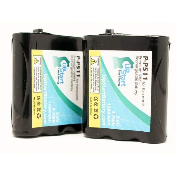 2x Pack - UpStart Battery RadioShack 43-9005 Battery - Replacement for RadioShack Cordless Phone Battery (1200mAh, 3.6V, NI-MH)