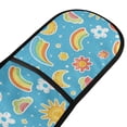 thumbnail image 2 of Dailycode Double Sided Oven Mitt with Loop Heat Resistant Kitchen Long Potholders 7" x 35" Rainbow Sun Flower Moon, 2 of 6