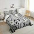 thumbnail image 3 of jejeloiu Cute Daisy Butterflies Bedding Comforter Set,Country Farmhouse Lodge Twin Comforter Sets,Rustic Plant Leaf Bedding Set For Teens,Super Cozy Room Decor,2 Pieces, 3 of 8