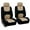 Black+Beige, variant on 4PCS Universal Front Car Seat Covers Protector Cushion Replacement Front Seat Only, Black+Gray