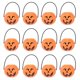 thumbnail image 1 of 12 piezas de cubo de calabaza portátil de Halloween para niños, soporte para cubo de dulces de calabaza con ojos sonrientes, 1 of 2