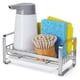 thumbnail image 4 of Porta Paños para Fregadero | Organizador de Cocina Ahorra Espacio de Acero Inoxidable para Jabón de Manos, Esponjas y Utensilios | Estante Compacto Antióxido con Cubeta Removible | 7.2x4x3.5in, 4 of 7