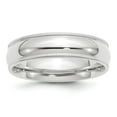 thumbnail image 1 of Diamond2Deal 14K Or Blanc 6mm Milgrain Demi-Rond Bande de Mariage pour Hommes Taille 6.5, 1 of 5