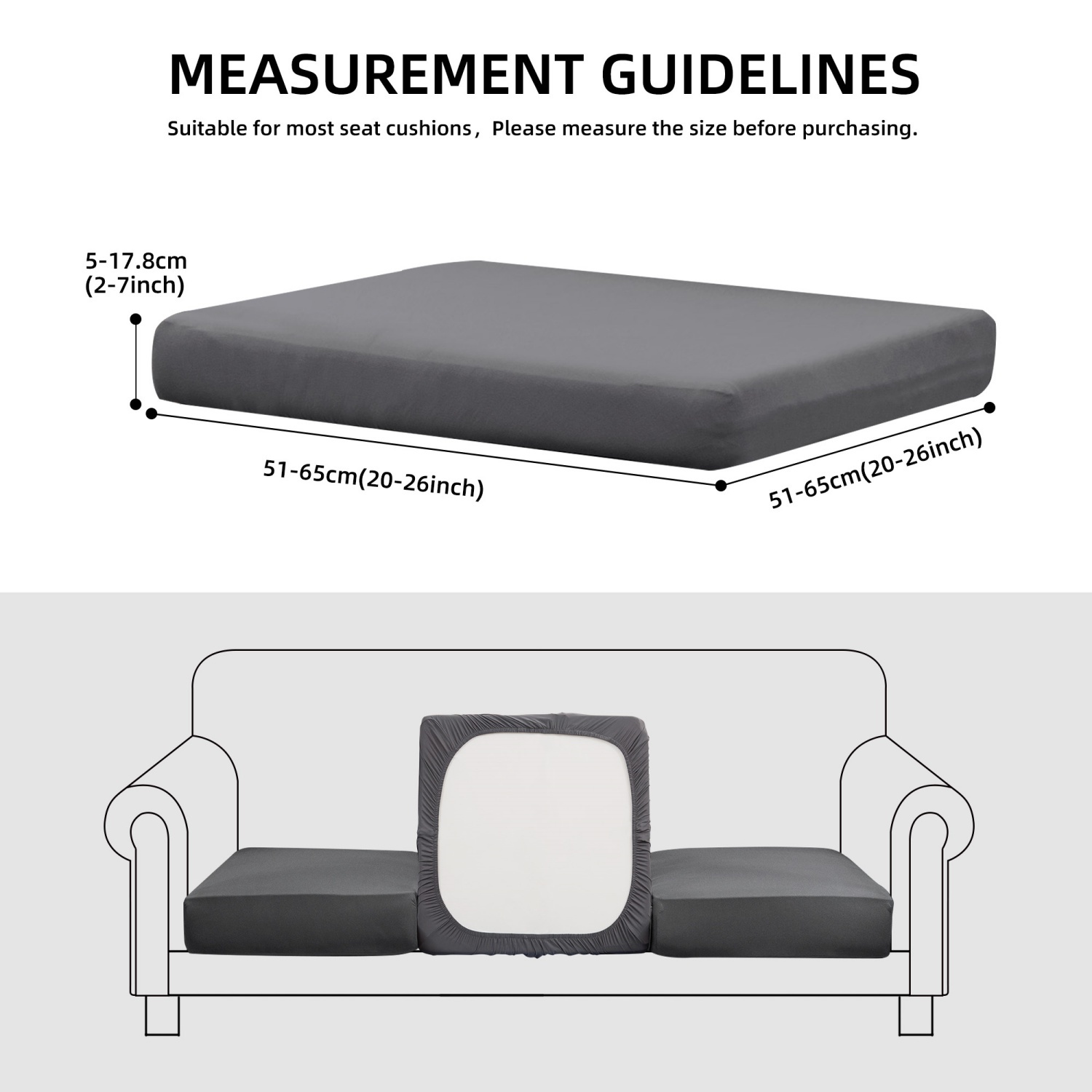 SUKAIKEQA Outdoor Cushion Covers Set,8PCS Patio Furniture Couch Seat Slipcovers, Replacement for Sofa Sectional Chair(Cover，Only)