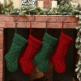 thumbnail image 2 of CPDD Cable Knit Christmas Stockings 18 Inches Large Size Classic Decorations Gift Set of 4 18''+red/Green, 2 of 4