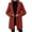 Red, variant on Kaemgyyd Long Cardigans for Women Fuzzy Sherpa Lined Open Front Warm Coat Lightweight Solid Fleece Hooded Outwear