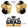 thumbnail image 3 of VictoryStore Congrats Grad Gold Graduation Yard Decoration Set, Outdoor Gold Graduation Display, 11 Piece Set (20025), 3 of 9