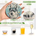 thumbnail image 3 of Haosy Set of 6 Drink Woven Coaster with Holder Heat Resistant Non-Slip Bar Coasters 4 Inches Dog Diver in Sea, 3 of 7