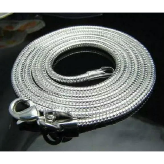 EOEMY 925 Sterling Silver Jewelry Solid Silver Snake Chain Necklace 3mm 4mm 16" - 30"-3mm-18 In