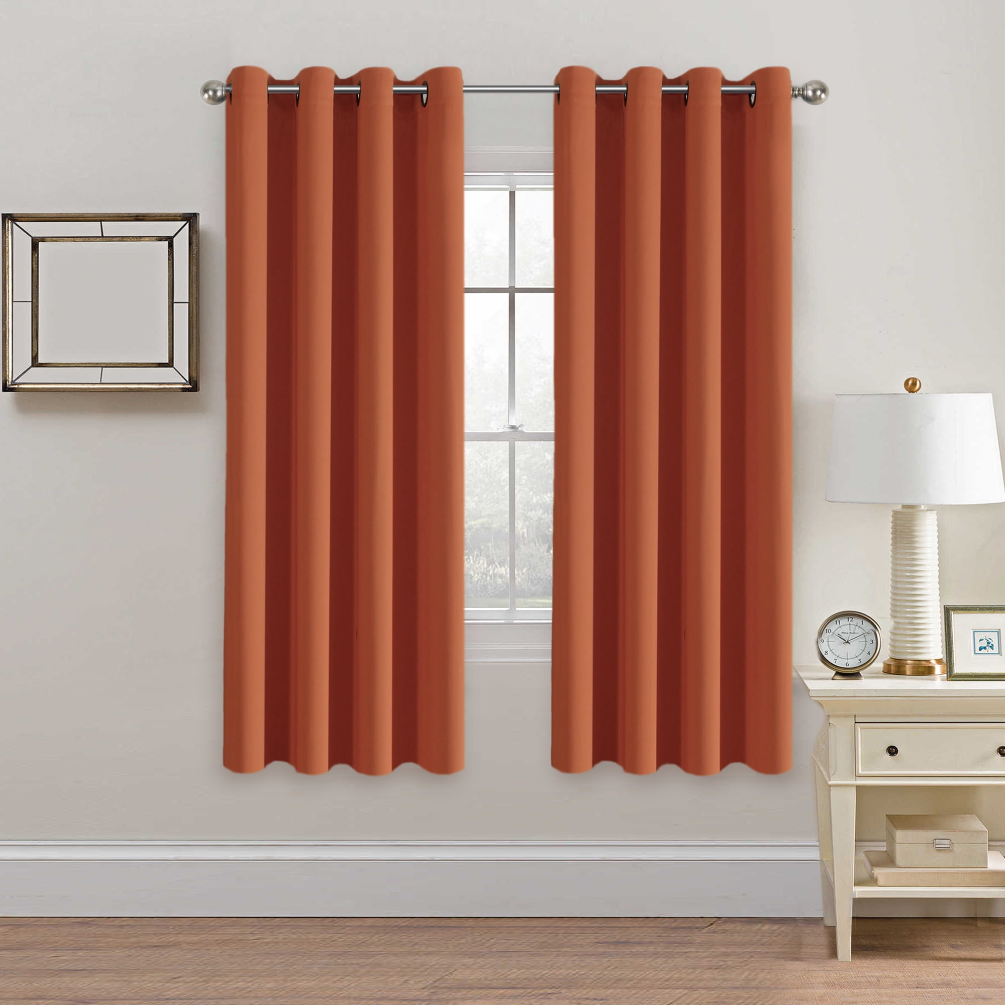 H.Versailtex Solid Thermal Insulated Grommet Blackout Window Curtain
