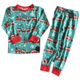 thumbnail image 3 of Conjuntos de pijamas de algodón para bebés y niños, ropa de dormir de Navidad, traje de pijama de manga larga, Tops y pantalones, 2 piezas, 3 of 4