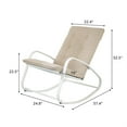 thumbnail image 4 of Patio Furniture Rocking Chairs Metal Outdoor Chair White, 4 of 6