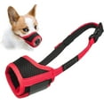 thumbnail image 1 of GFDYREE Dog Muzzle Anti Biting Barking and Chewing with Comfortable Mesh Soft Fabric and Adjustable Strap, Suitable for Small, Medium and Large Dogs(Red Trim,S), 1 of 7