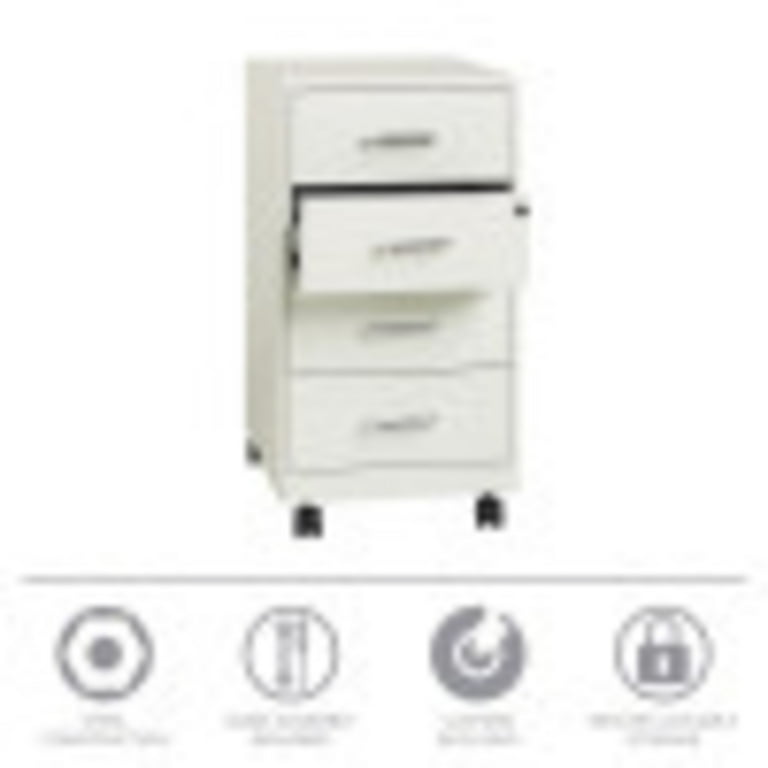 4 Drawer Metal Storage Organizer White - Brightroom™