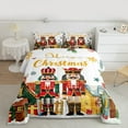 thumbnail image 2 of Manfei Nutcracker Royal Guarder Bedding Comforter Set for Kid, Rustic Cabin Twin Comforter Sets, Merry Christmas Theme Reversible Bedding Set, Breathable Home Decor, 2pcs, 2 of 8
